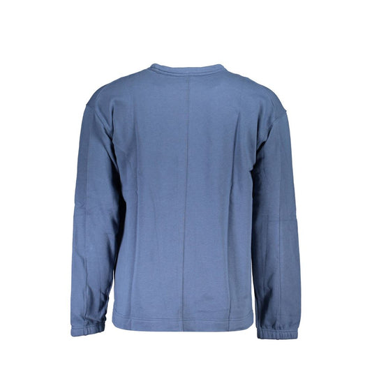 Blauer Baumwollpullover