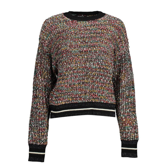 Schwarzer Polyesterpullover