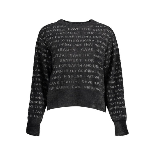 Schwarzer Polyesterpullover