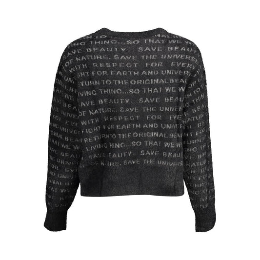 Schwarzer Polyesterpullover