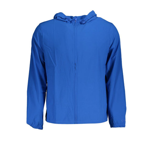 Blaue Polyesterjacke