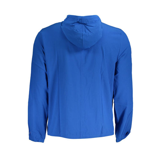 Blaue Polyesterjacke