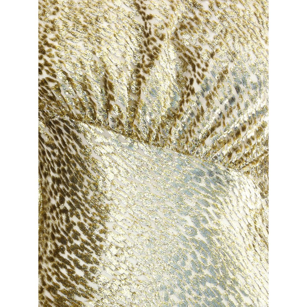 Langes Kleid mit Goldfaden
