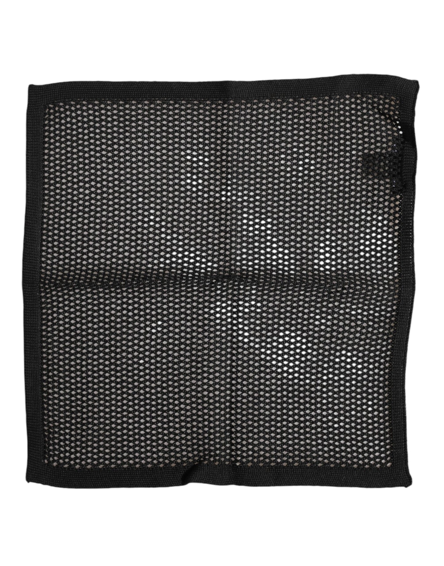 Schwarz gemusterter quadratischer Foulard aus Baumwolle