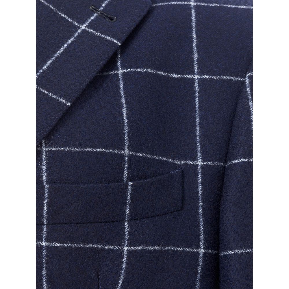 Blauer Wollblazer
