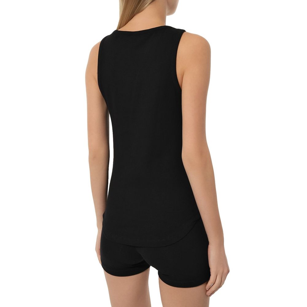 "Schwarzes Baumwoll-Tanktop für Damen"