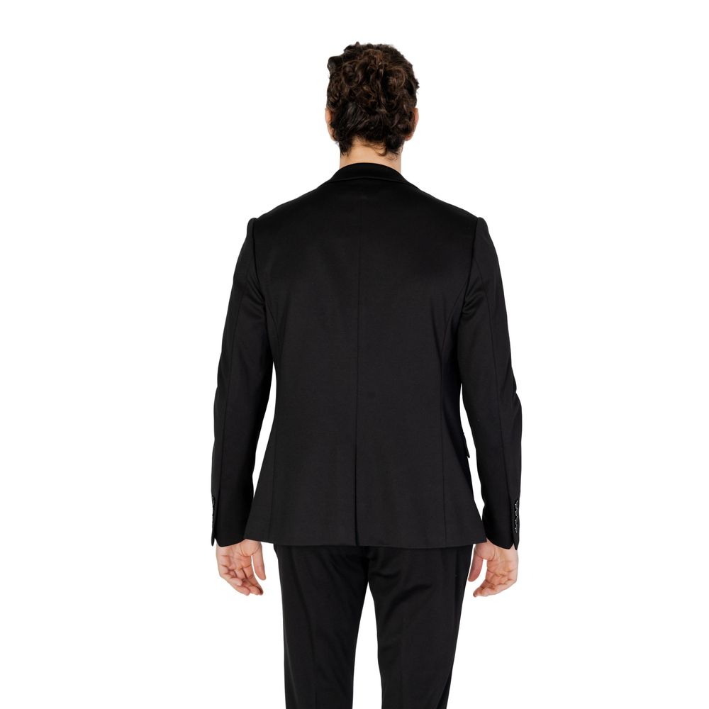 Schwarzer Polyester-Blazer
