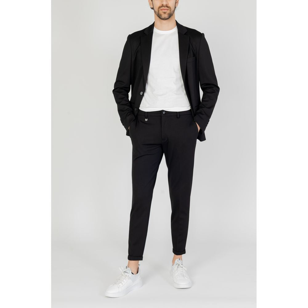 Schwarzer Polyester-Blazer