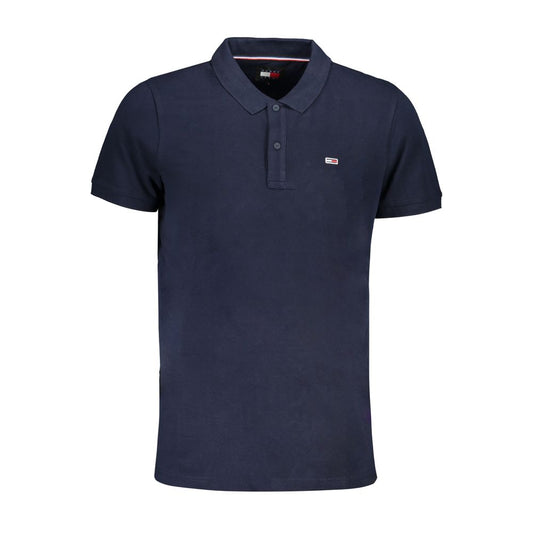 Blaues Poloshirt aus Baumwolle