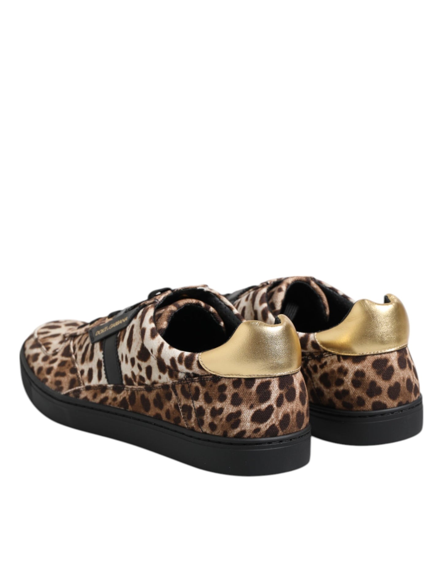 Braune Sneakers aus Baumwolle mit Leoparden-Logo-Print