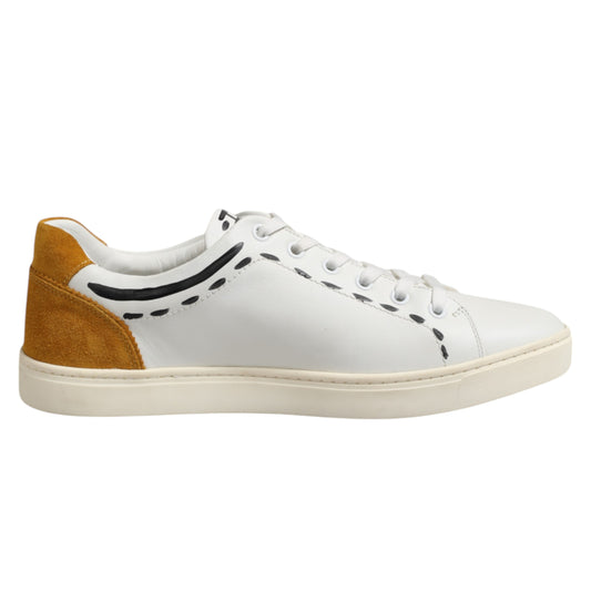 Weiße MILANO Low Top Sneakers aus Leder