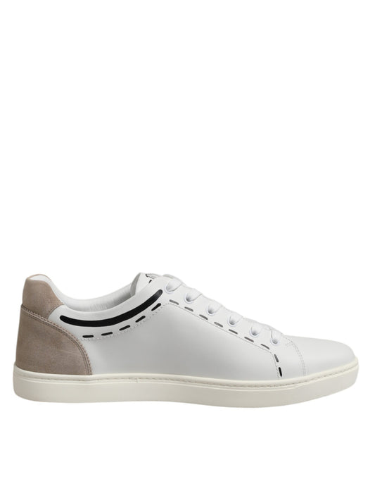Weiße MILANO Low Top Sneakers aus Leder