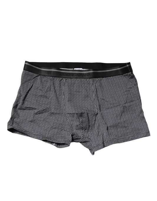 Grau bedruckte Boxershorts aus Baumwolle