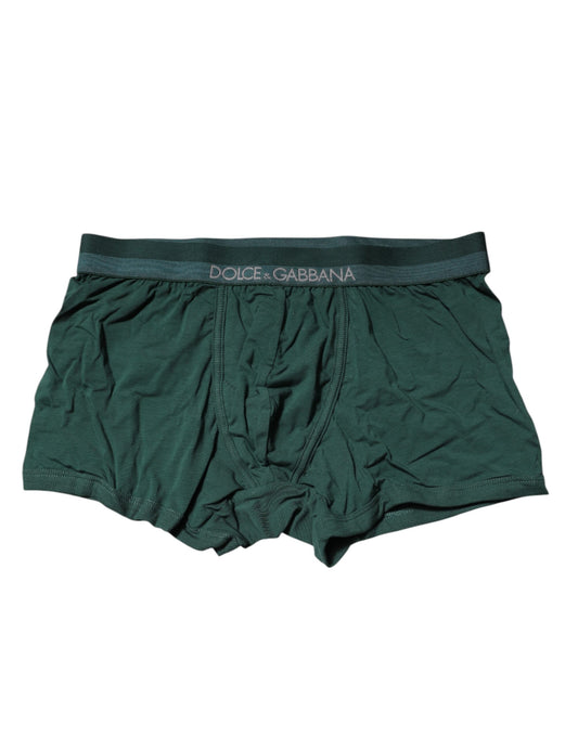 Grüne Baumwolle Regular Herren Boxershorts Unterwäsche