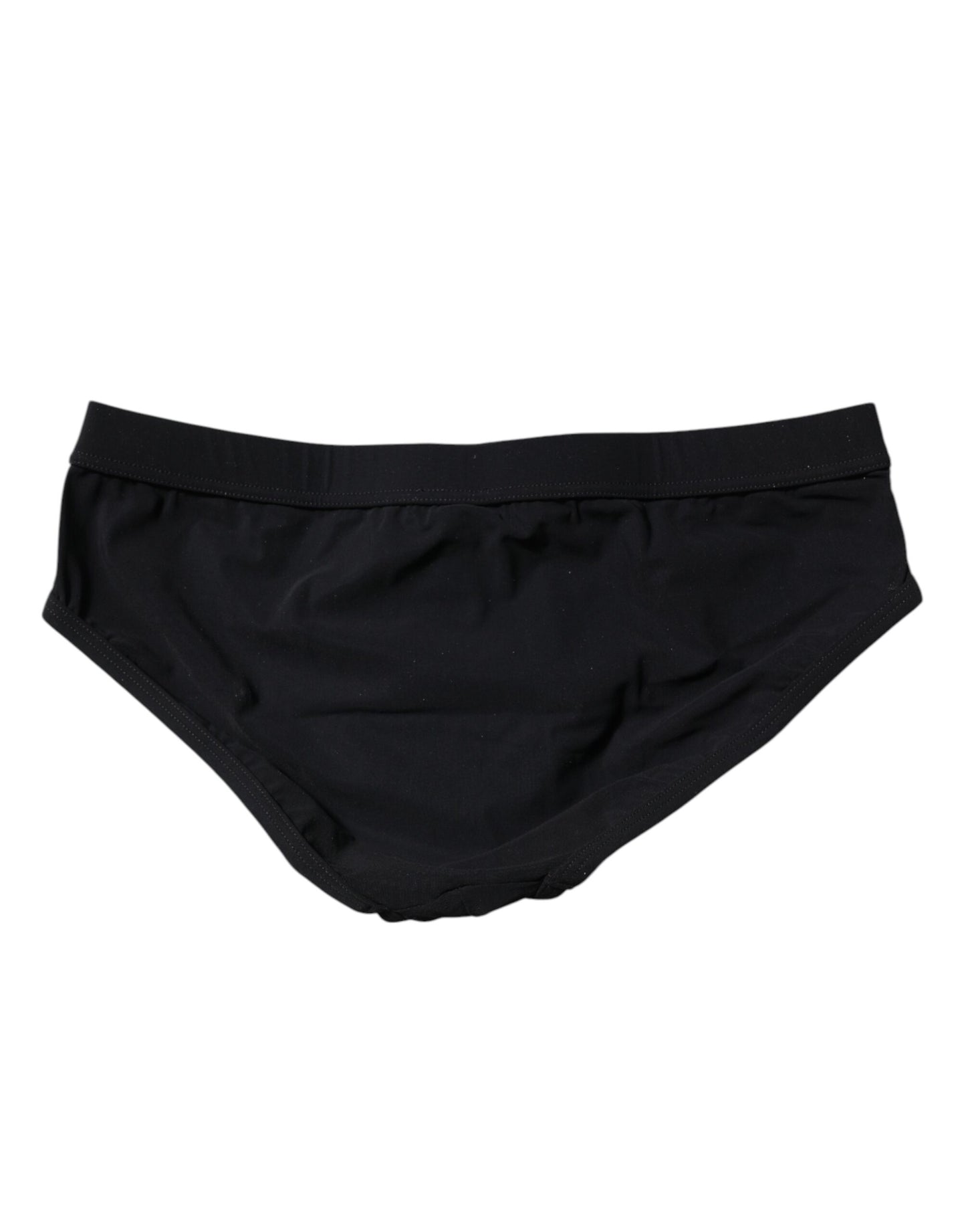 Schwarze Logo-Plakette Herren Beachwear Brief Bademode
