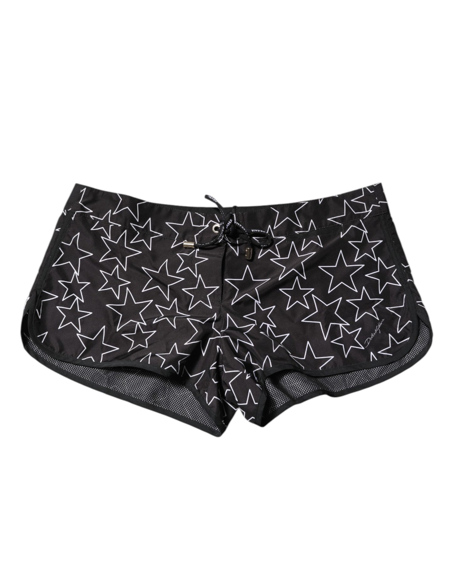 Schwarze Strandshorts mit Sternenmuster