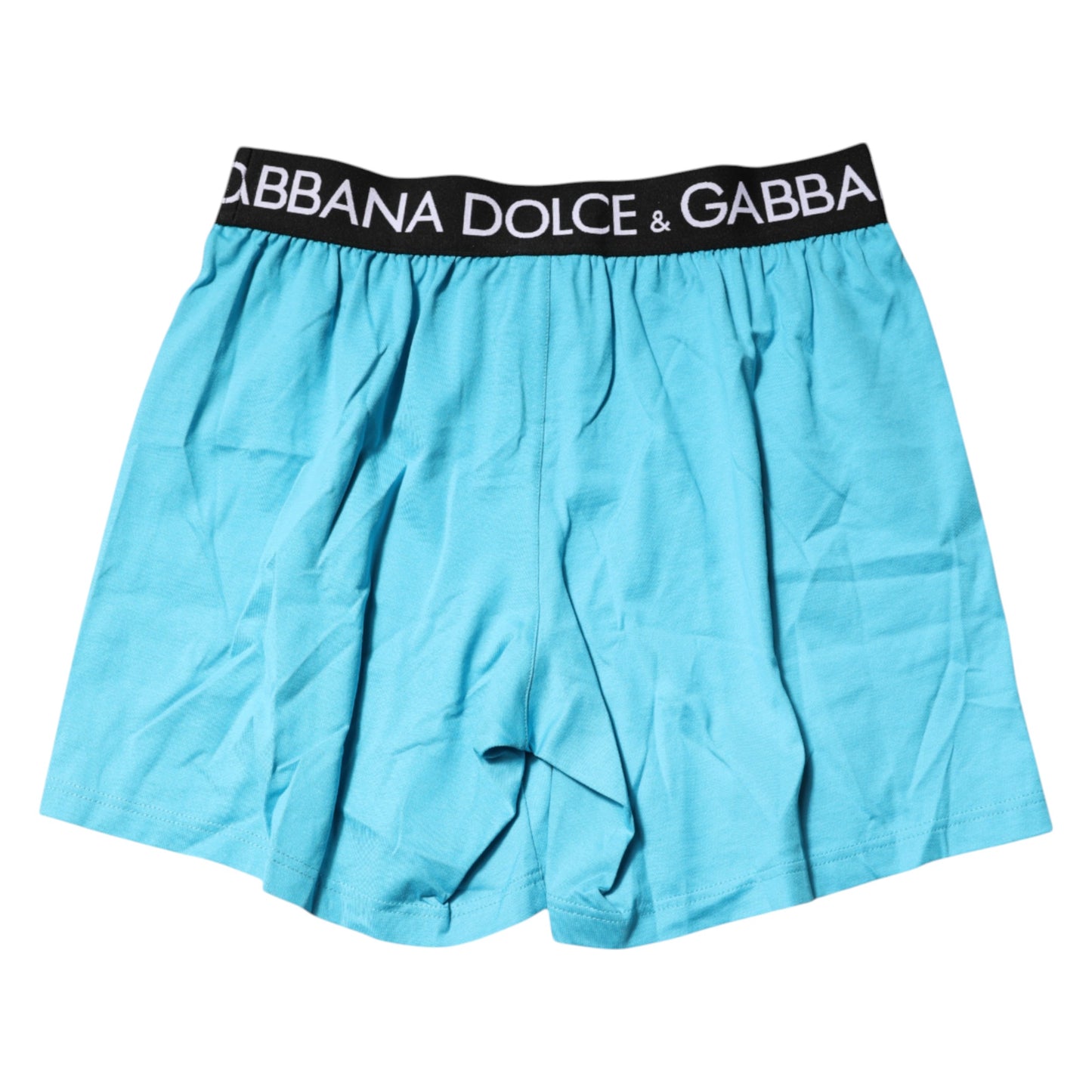 Blaue Boxershorts mit Logo-Taille und normaler Passform
