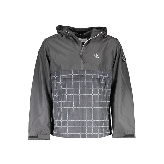 Schwarze Polyesterjacke