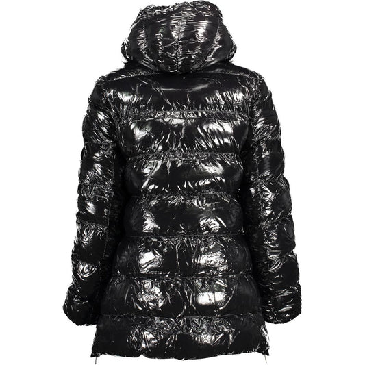 Black Polyester Jackets & Coat
