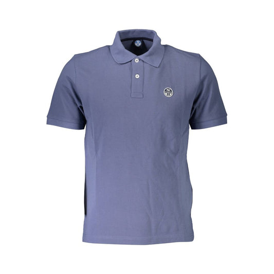 Blaues Poloshirt aus Baumwolle