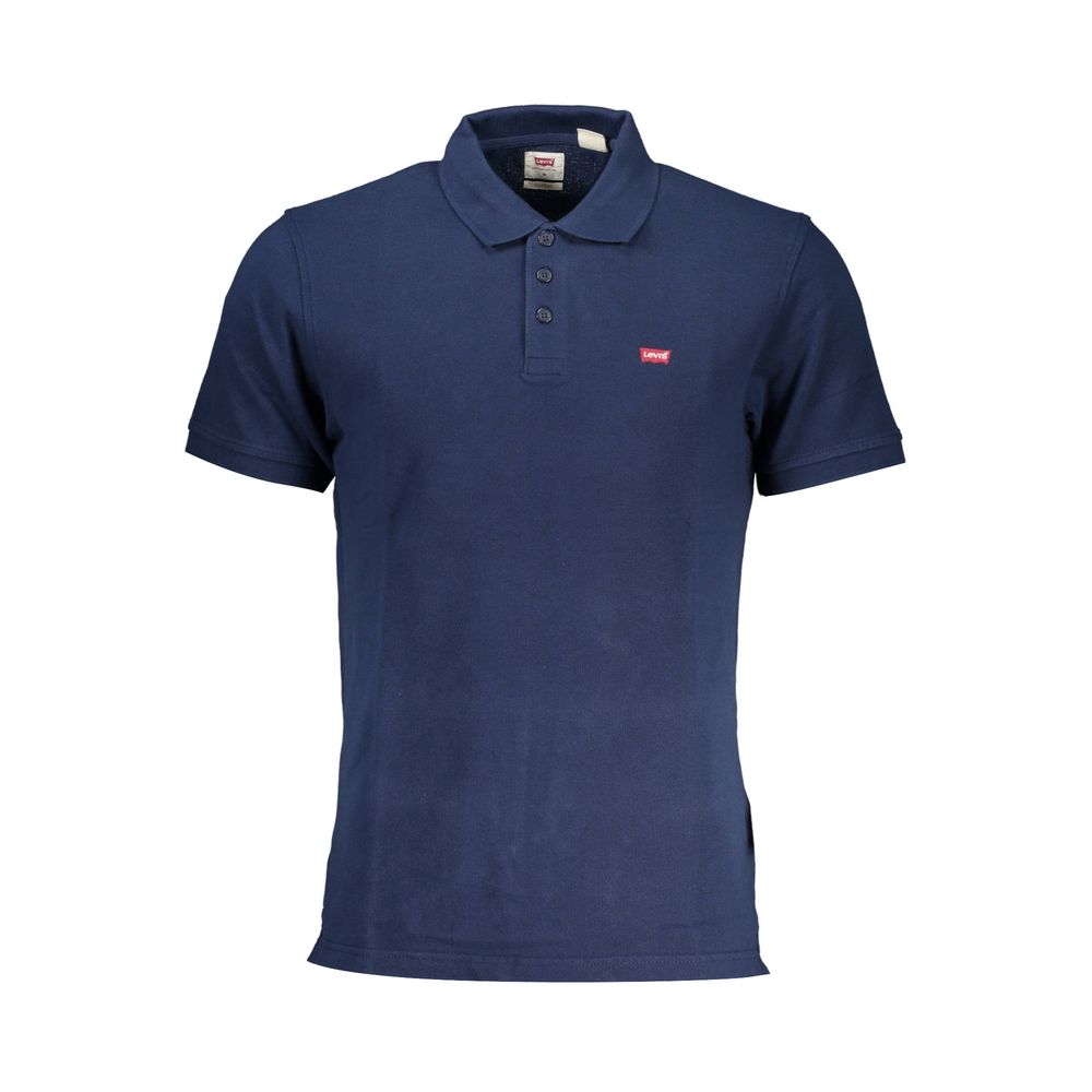 Blaues Poloshirt aus Baumwolle