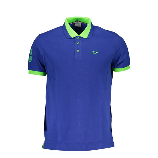 Blaues Poloshirt aus Baumwolle