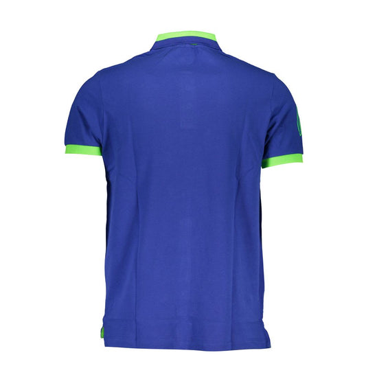 Blaues Poloshirt aus Baumwolle