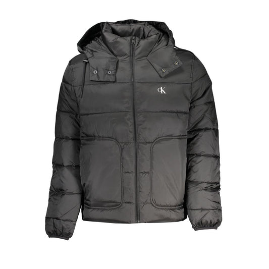 Schwarze Polyesterjacke