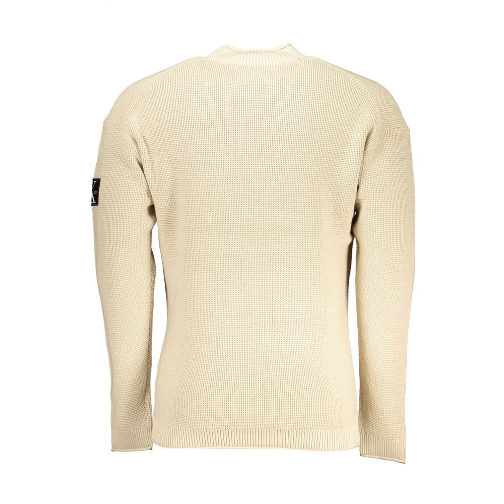 Beigefarbener Baumwollpullover