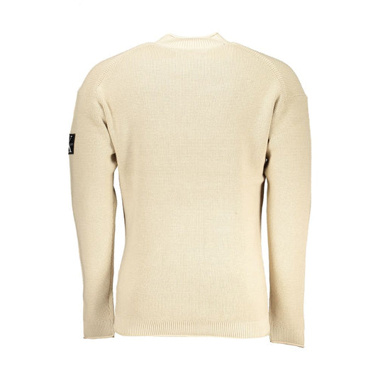 Beigefarbener Baumwollpullover