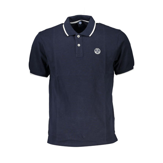 Blaues Poloshirt aus Baumwolle