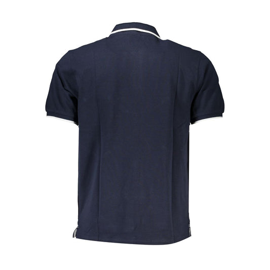 Blaues Poloshirt aus Baumwolle