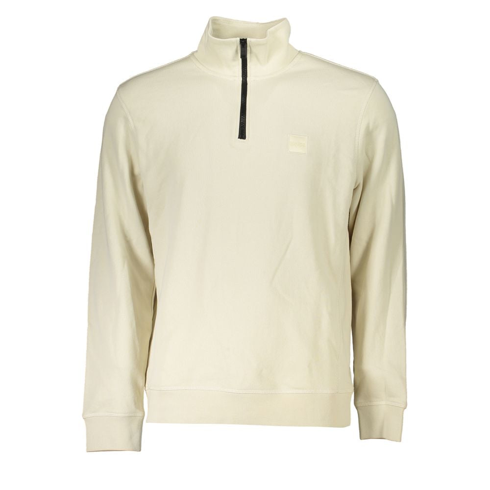 Beigefarbener Baumwollpullover