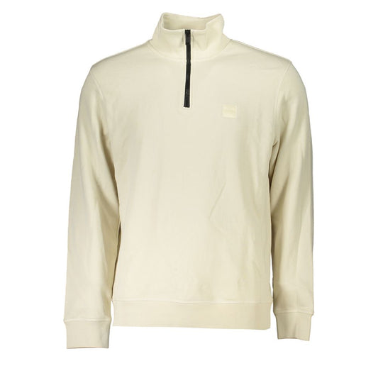 Beigefarbener Baumwollpullover