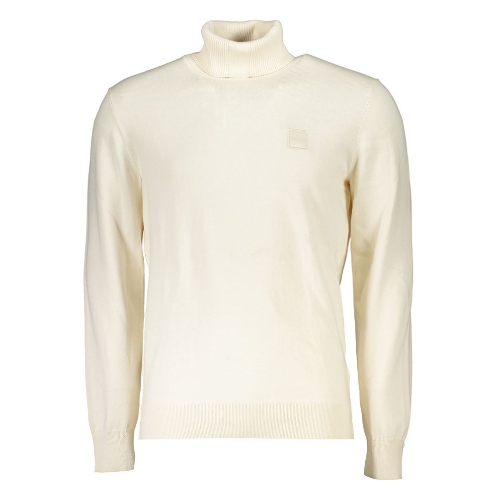 Weißer Baumwollpullover