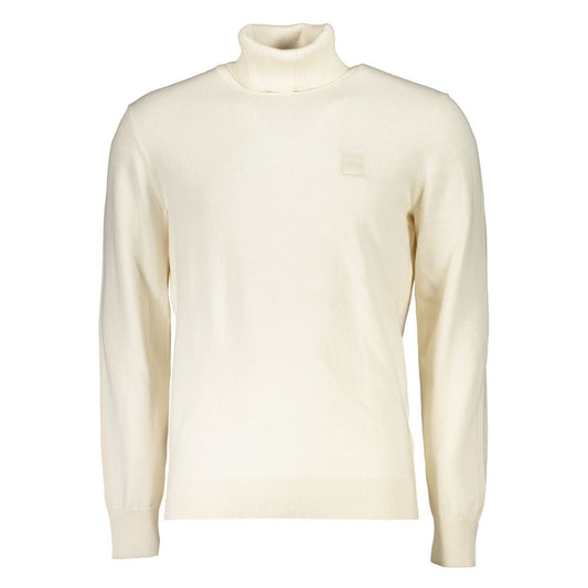 Weißer Baumwollpullover