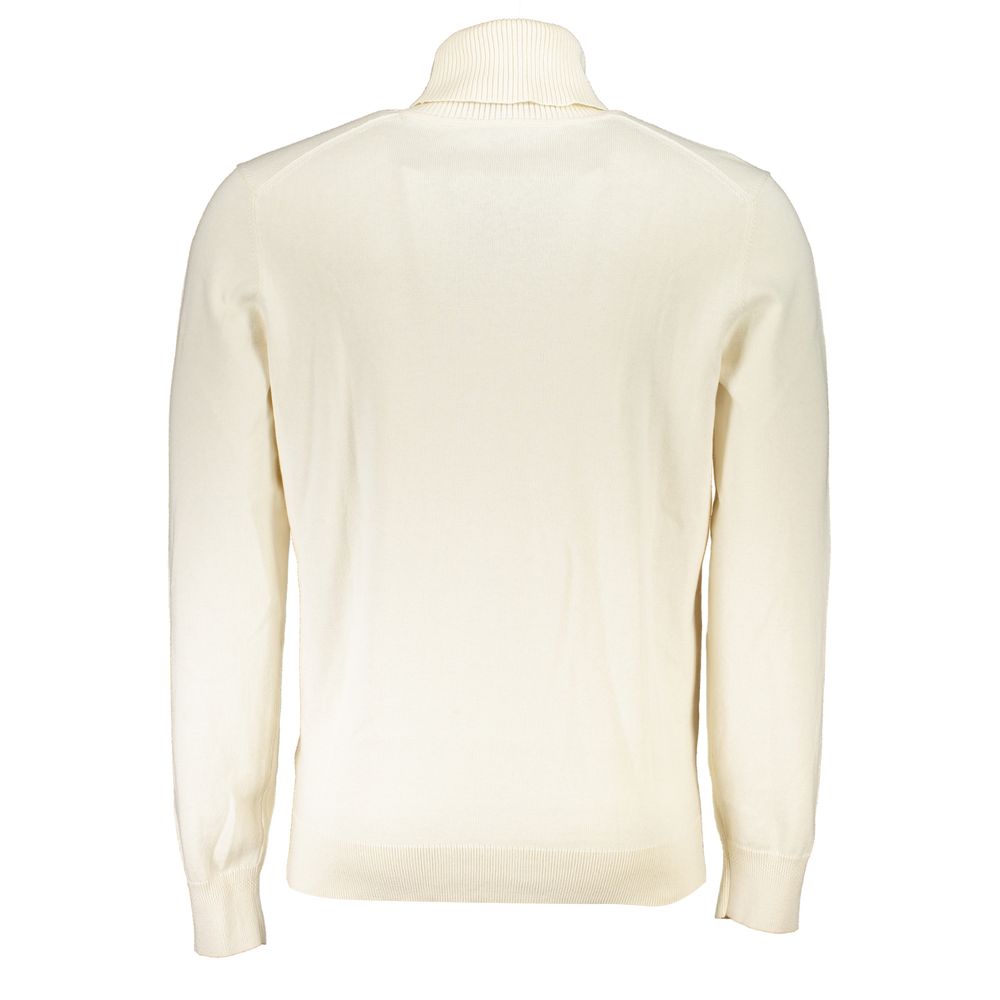 Weißer Baumwollpullover