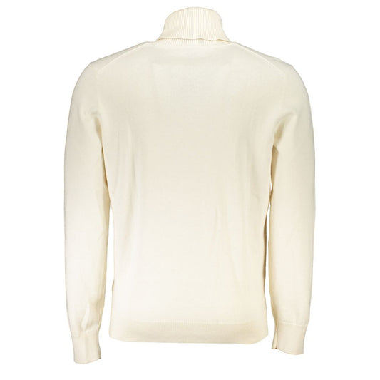 Weißer Baumwollpullover