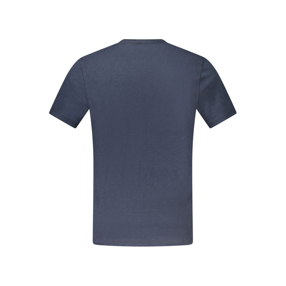 Blaues Baumwoll-T-Shirt