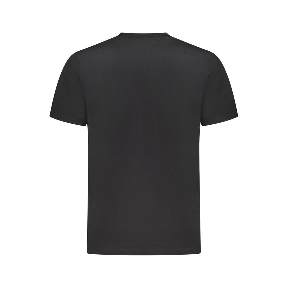 Schwarzes Baumwoll-T-Shirt