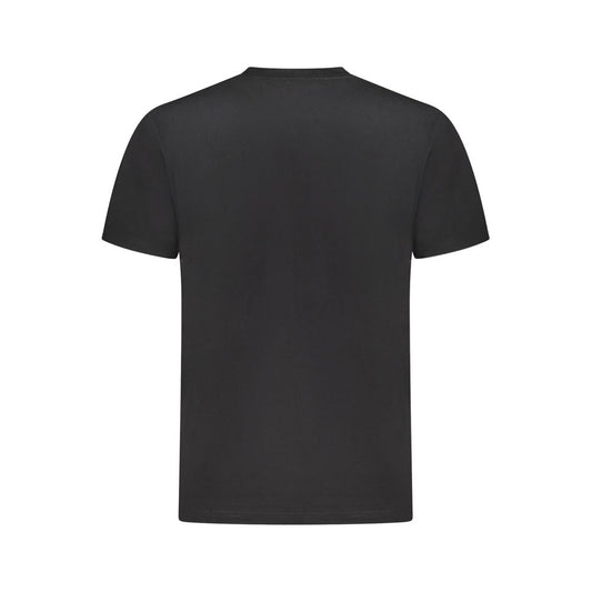 Schwarzes Baumwoll-T-Shirt