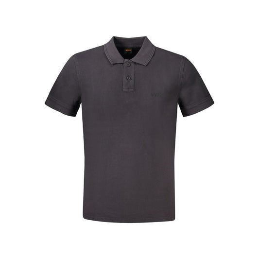 Schwarzes Poloshirt aus Baumwolle