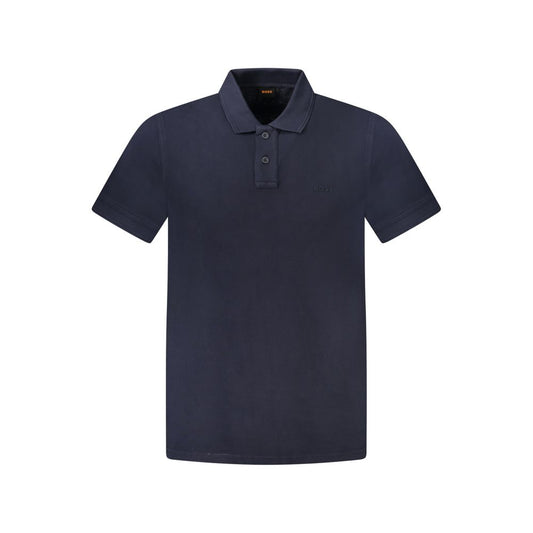 Blaues Poloshirt aus Baumwolle