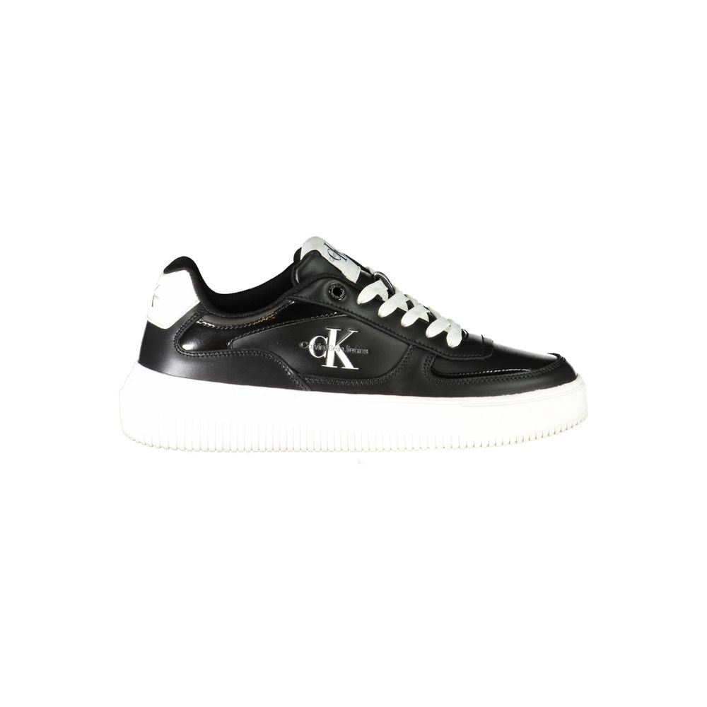 Schwarzer Polyester-Sneaker