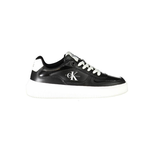 Schwarzer Polyester-Sneaker
