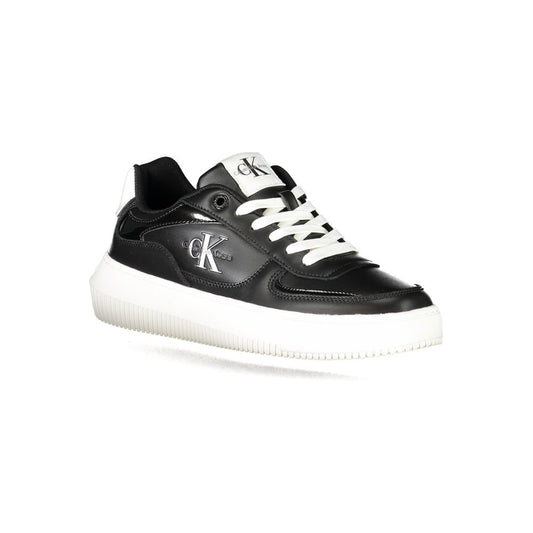 Schwarzer Polyester-Sneaker
