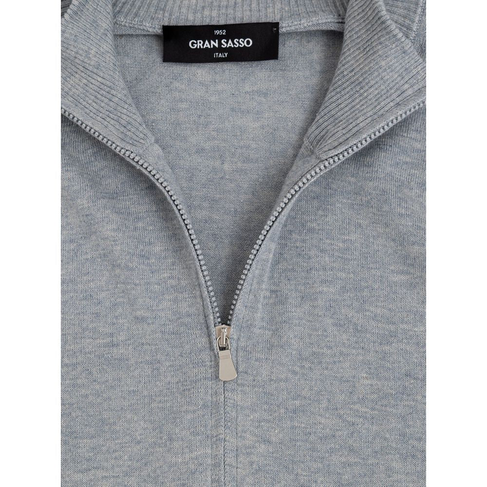 Grauer Baumwoll-Cardigan