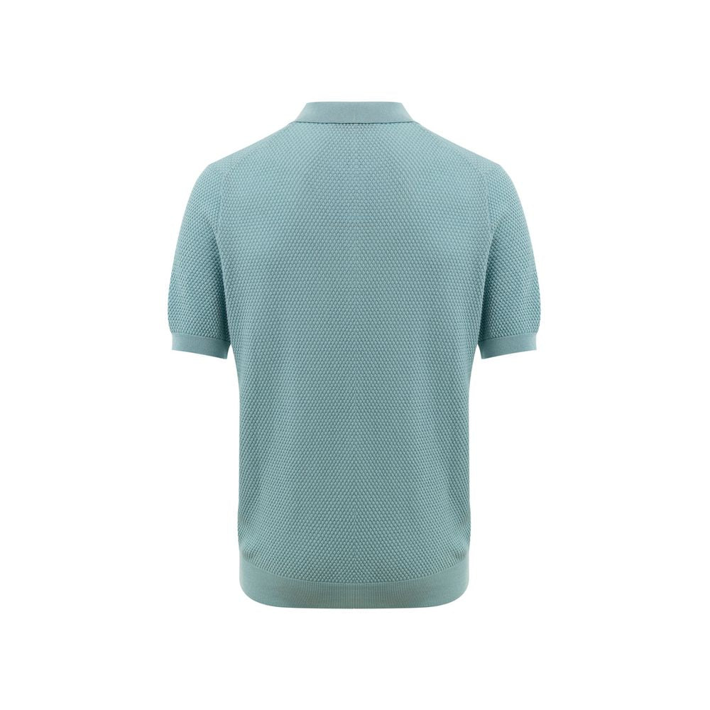 Blaues Poloshirt aus Baumwolle