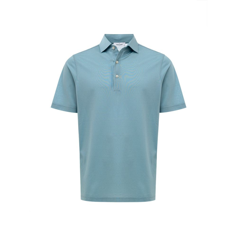 Blaues Poloshirt aus Baumwolle