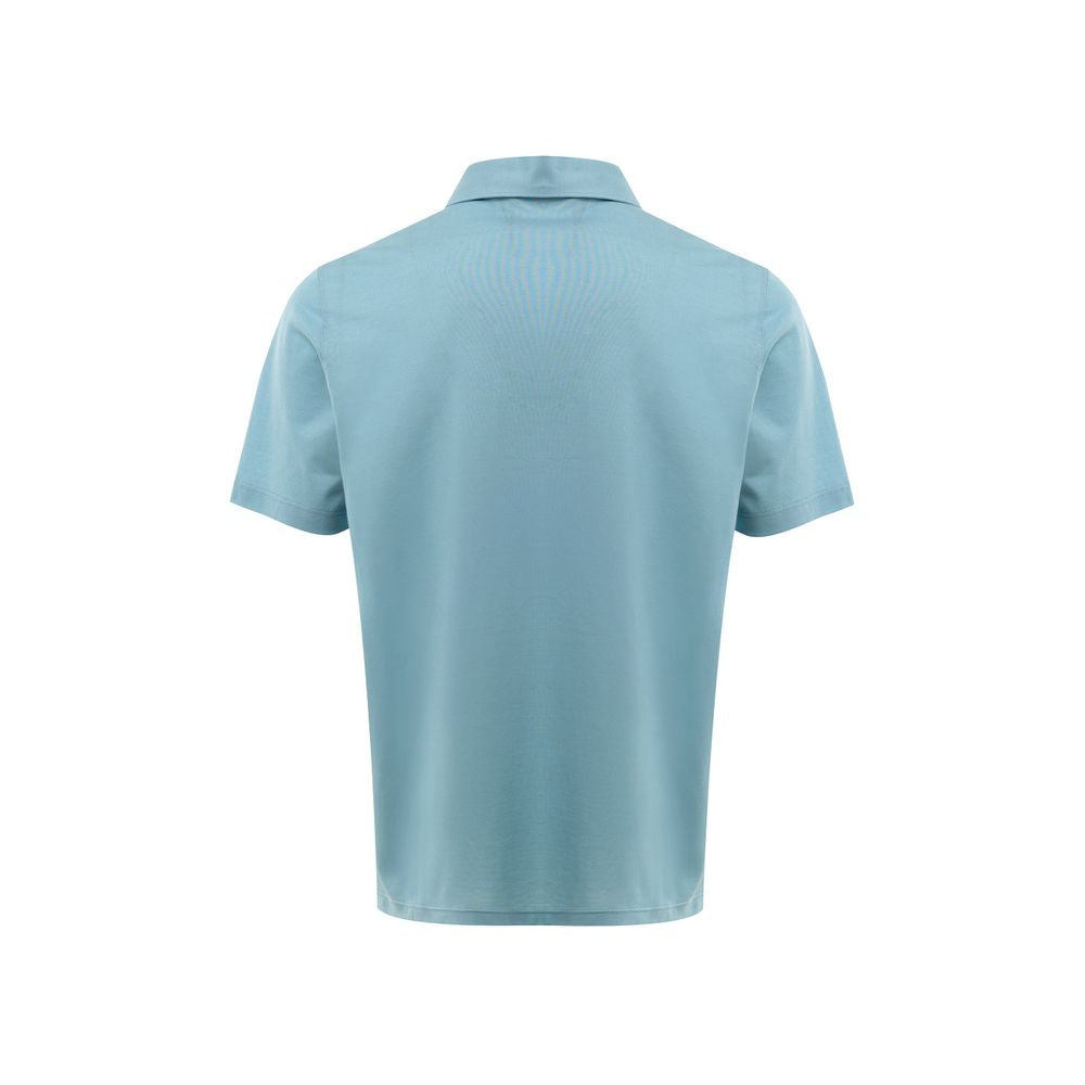 Blaues Poloshirt aus Baumwolle